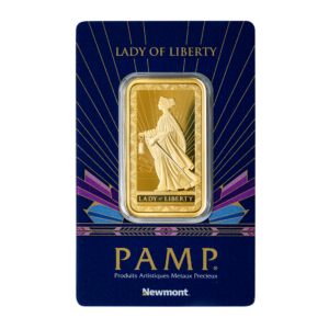 Newmont 1oz Pure Gold Bar - Lady of Liberty